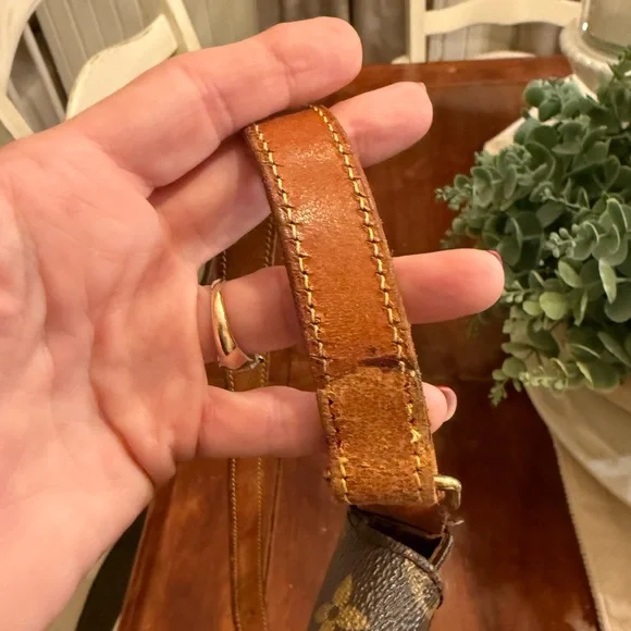 Louis Vuitton Monogram Tan and Brown Messenger Bag